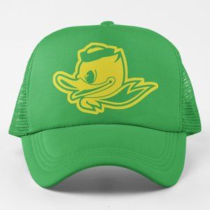 NEW Oregon Ducks Big Puddles Head Foam Trucker Mesh Snapback Hat KELLY GREEN